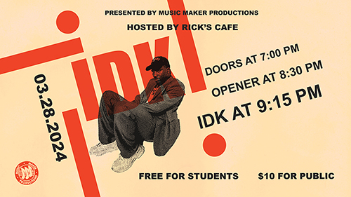 Idk Rapper MSU Music Maker Productions, Rick’s Café host free IDK concert for ...